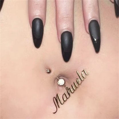 Custom Personalized Sexy Perforation Name Navel Ring Name Navel Ring Crystal Name Navel Ring Fashion Body Jewelry