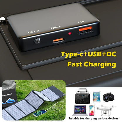 Portable Solar Panel Folding Bag 1000W, Fast Charging With USB+DC, Suitable For Outdoor Hiking, Camping, and Mobile Phones