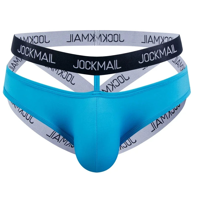 Jockmail Men Sexy G String Thong Erotic Jockstrap Bondage Gay Underwear Penis Pouch Strap Harness Hollow Lingerie Sissy Panties