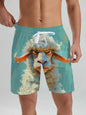 Funny Animal Ducks & sheep pattern men's Beach Shorts 3D Printed men's Shorts Summer Hawaiian Swin Trunks Vacation men's Clothes