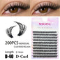 MIOFIA DIY Eyelash Clusters Fluffy Natural Anime Lashes 8-14mm Mixed Length Large capacity 3D Russian Volume Eyelash Extension