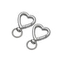 5Pcs Heart Shape Rotation Alloy Lobster Spring Clasps Openable Key Ring  Hook Carabiner Connector Dog Chain Buckles DIY Jewelry