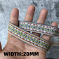 5 Yards 1~3CM Geometric Flower Designs Are Selling Well Embroidered Jacquard Ribbon Decorative Clothing Dog Chain Curtains