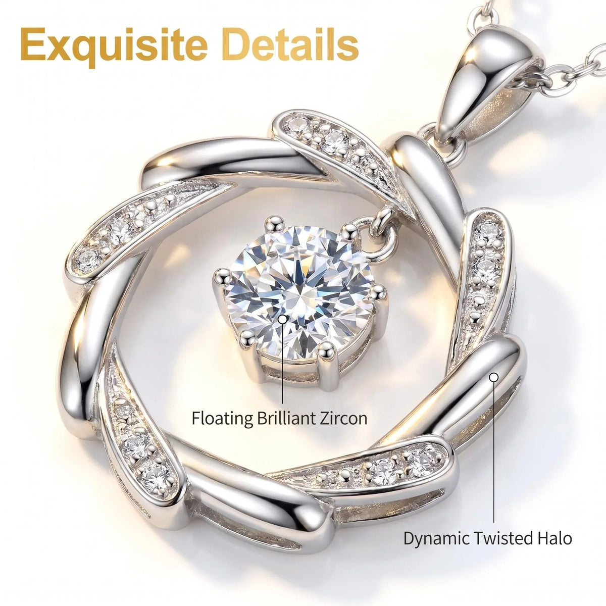 925 Silver Necklace Pendant Shining Zircon for Women Wedding Sterling Silver Jewelry Engagement Charm Party Gift royal