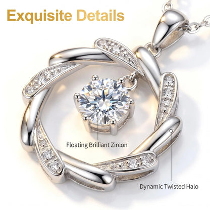 925 Silver Necklace Pendant Shining Zircon for Women Wedding Sterling Silver Jewelry Engagement Charm Party Gift royal