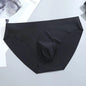 Sexy Men's Panties Ice Cool Breathable Semi Transparent Brief Solid Color Middle Waist Underwear Pump Man Bulge Pouch Briefs