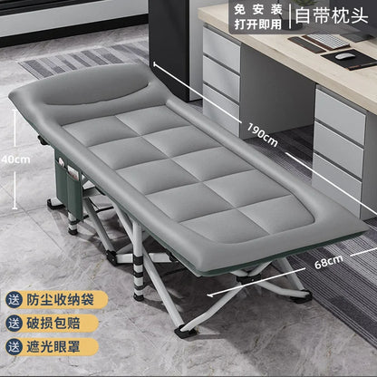 Camping Cot Comfortable with Pad Portable Folding Bed for Sleeping