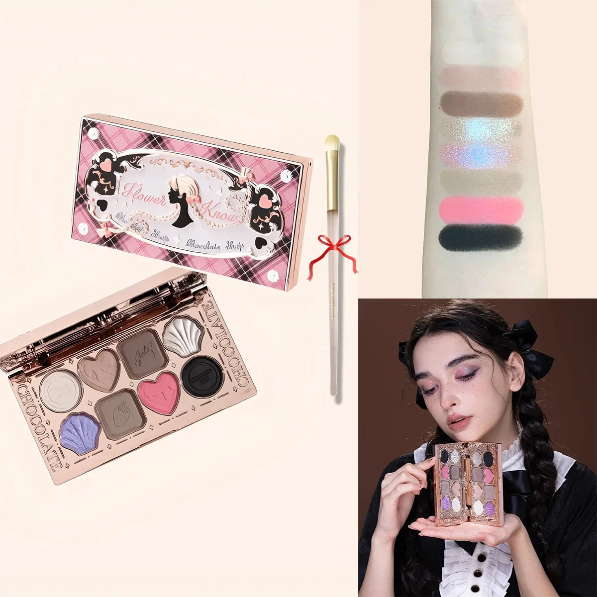 Flower Knows Swan Ballet 6-Color Eyeshadow Palette