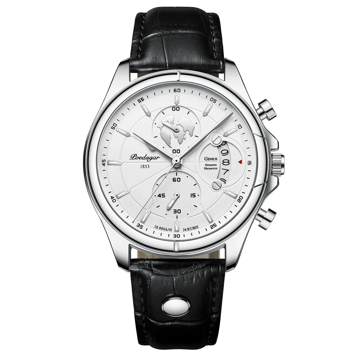 POEDAGAR Luxury Man Wristwatch Chronograph Date Waterproof Leather Men Watch Casual Quartz Men's Watches Sports Male Clock Reloj