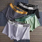 Men's Mid-Waist Thin Briefs Breathable Comfortable Large Size Sports Boxer Shorts Youth Flat Briefs Underwear Polyester Fiber
