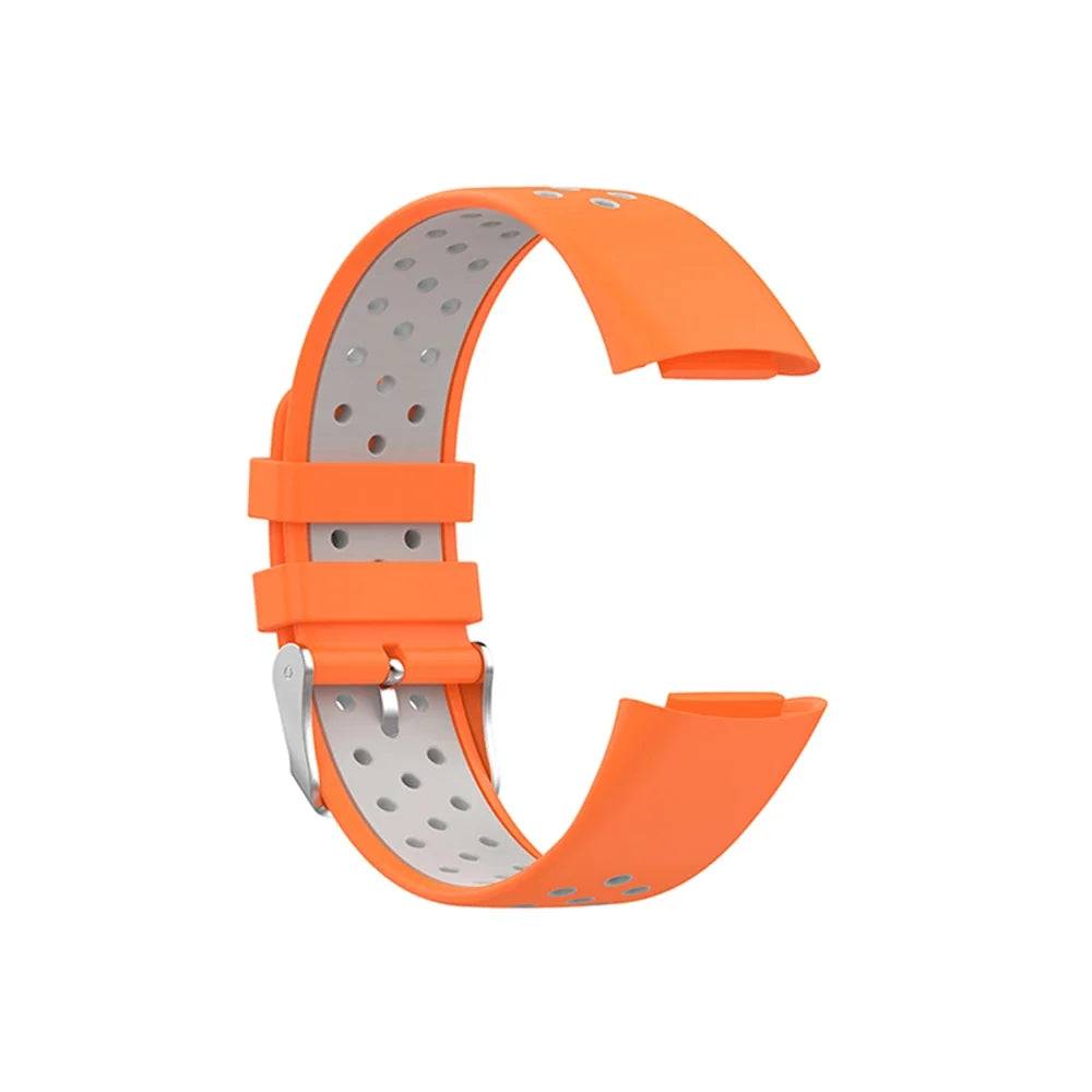 Fitbit Charge 5 & 6 Two-Tone Perforated Silicone Band, Buckle