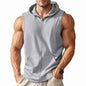 Men's Hooded Zipper Tank Top Fitness Vest