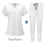 Unisex V-Neck Scrub Set with Jogger Pants