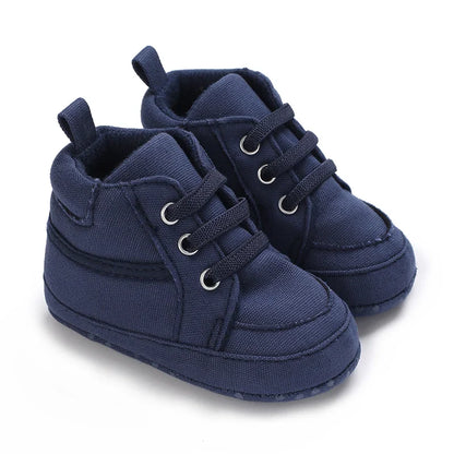 Baby Learning Walk Shoes, Striped PU Sports Shoes for Infants 0-18m