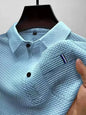Cool Breeze Men’s Summer Ice Silk Lapel Pocket Polo Shirt