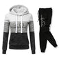 Women’s Colorblock Hooded Tracksuit Set S-3XL