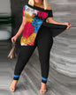 Spring Summer Printing Fashion New Suit 2-piece set Women