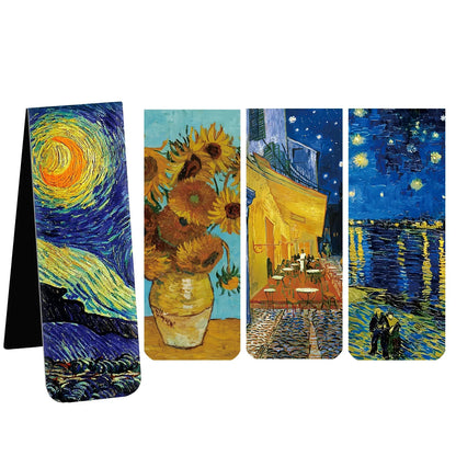2.5Inch 4PCS Bookmarks with Magnet Book Markers Page Clip for Students Teachers School Home Office Reading Supplies