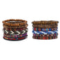 Bohemian Leather Bracelet Men Hand-woven Bracelet Men's Wooden Bead Bracelet Bracelet for Men Charm Bracelet Mens Jewellery