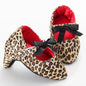 Newborn Infant Baby Fashion Girls High Heels Shoes 0-5Months Princess Bow Party Crib Shoes Photo Props Shoes