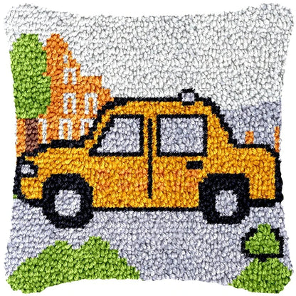 Latch Hook Rug Kit Pastel Embroidery Home decorations Pillow Case Set with Ergonomic Hook Tools