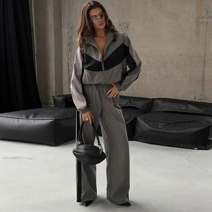 Women’s Colorblock Zip Jacket & Pants Set