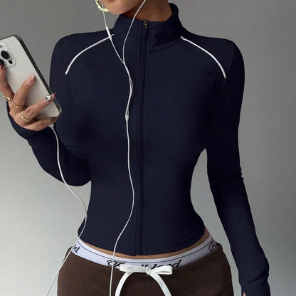 Women’s Seamless Long Sleeve Zip Yoga Jacket