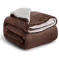 Sherpa Fleece Blanket Throw Black Soft Reversible Thick Plush Blankets Microfiber Winter Bed Blanket for Camping Couch Sofa