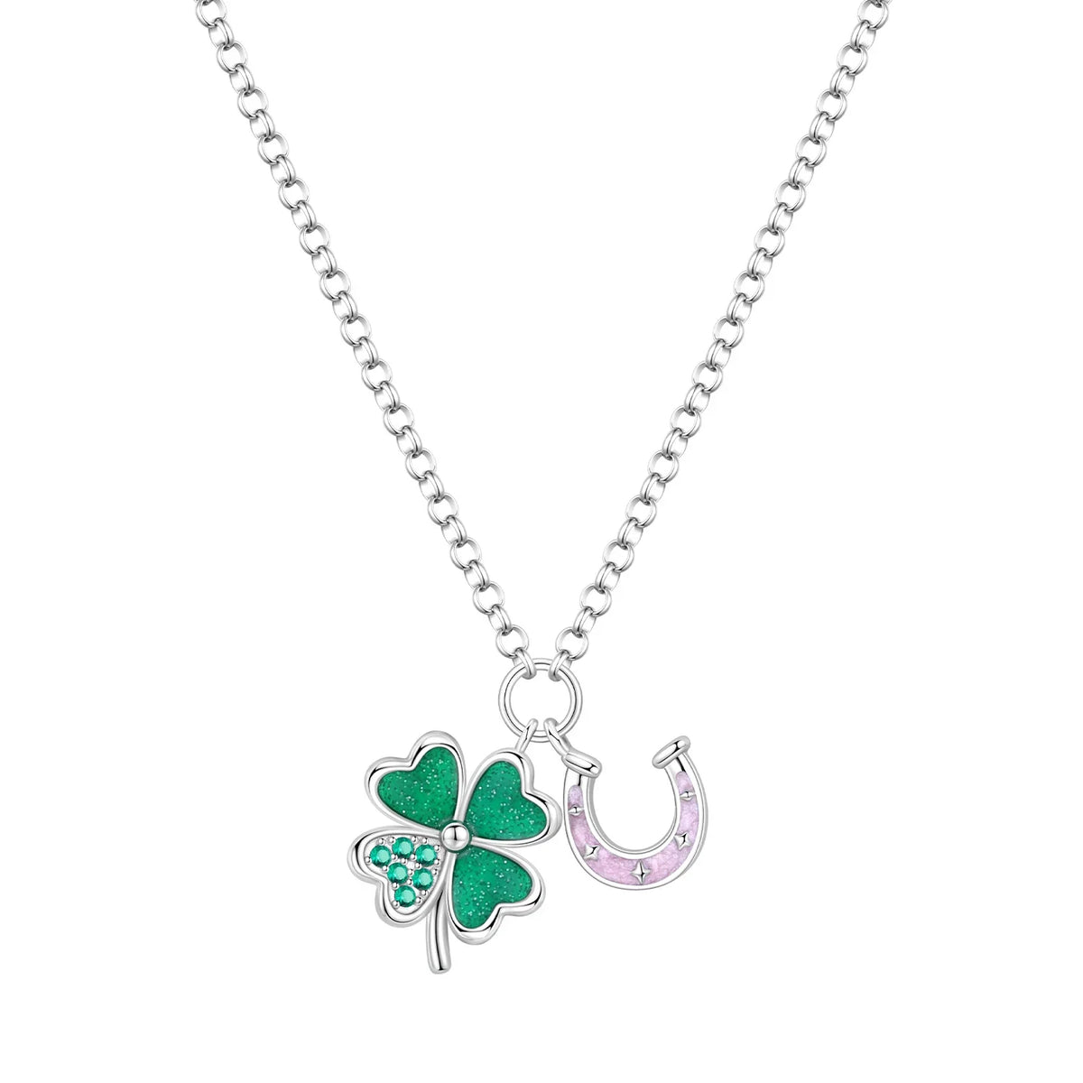 Romantic Pink Crown Heart Pendant Necklace Genuine 925 Sterling Silver Elegant Fine Jewelry for Women Wedding Holiday Presents