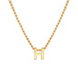 Vnox Chic Tiny A-Z Letters Necklaces for Women Girls, Gold Color Stainless Steel Initial Chokers,Small Pendent Necklaces Jewelry
