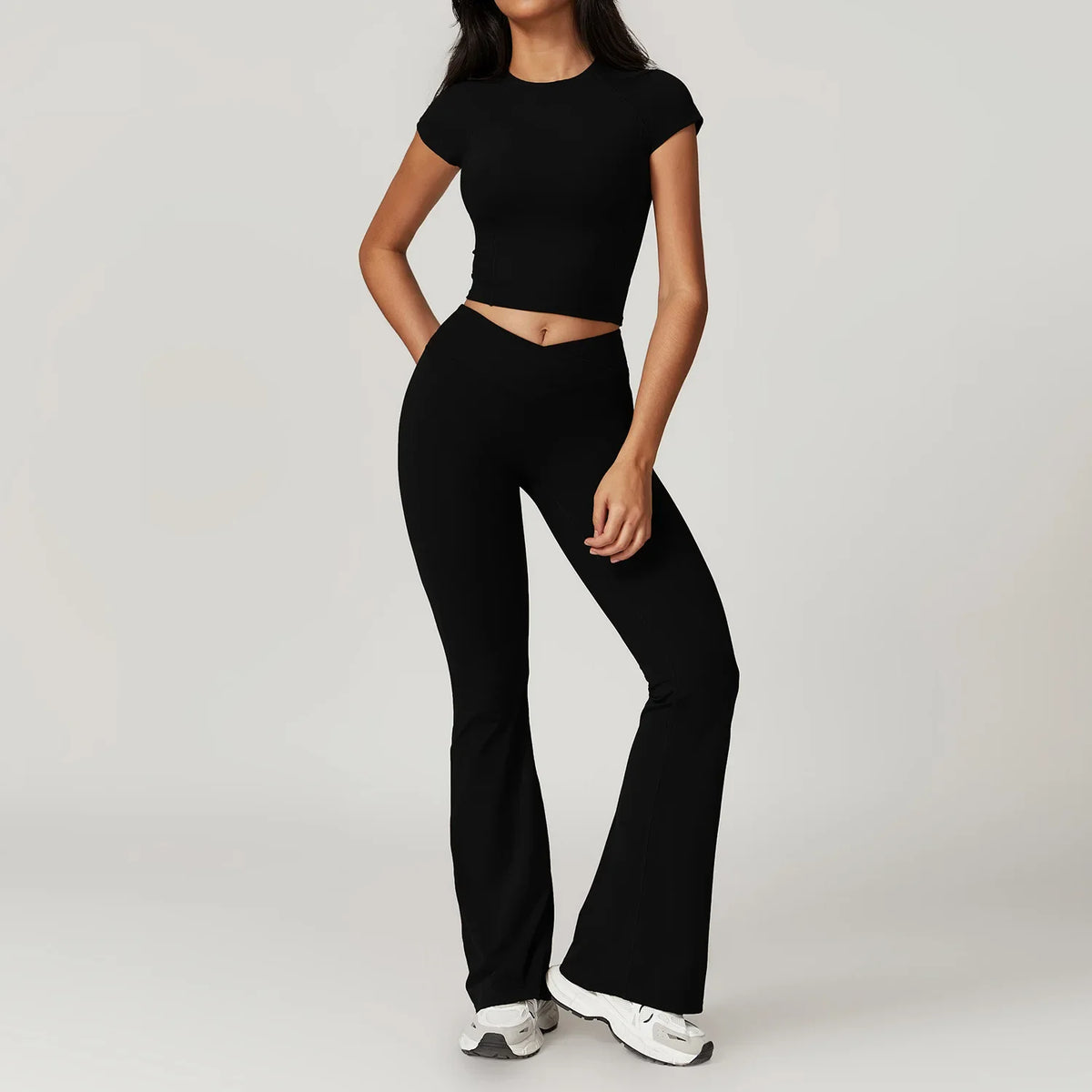 Women's 2-Piece Yoga Set: Crop Top & Leggings