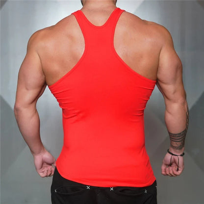 FlexFit Cotton Sleeveless Muscle Tank - Irregular Hem