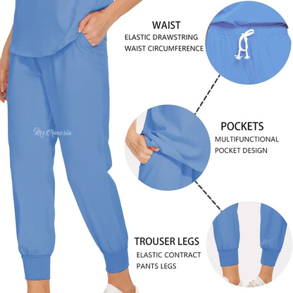 Women's Medical Uniform Elastic Scrub Set