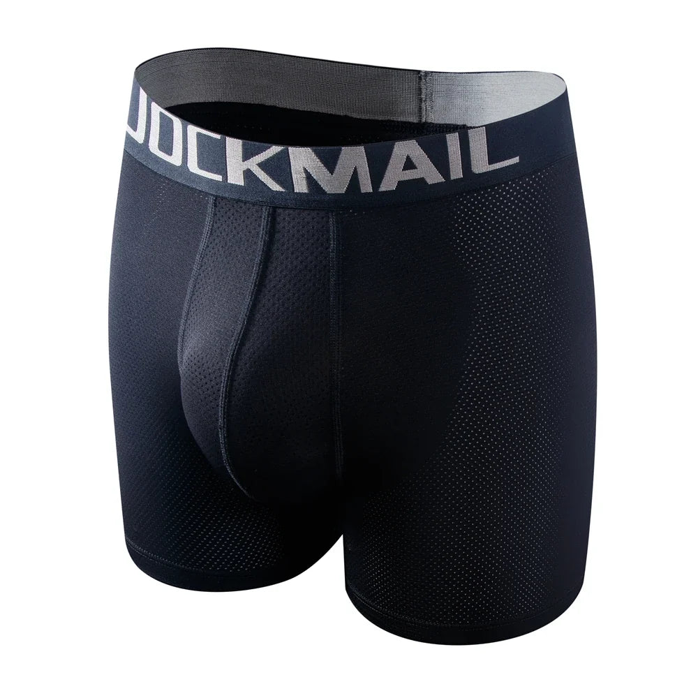 Sexy Men Underwear Men's Boxer 3D Hammock-shaped Pouch Designed Breathable Mesh Panels Men Boxershorts Trunk Male Underpants