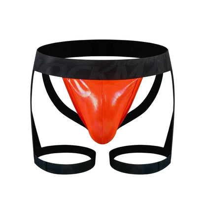 Men PU Faux Leather Jockstrap Harness Men Bondage Fetish Hombre Stage Nighclubwear Sexual Gay Underwear Pouch Strap Lingerie