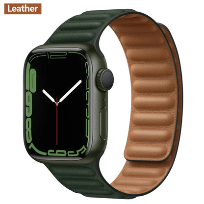 Apple Watch Magnetic Link Band, Leather or Silicone