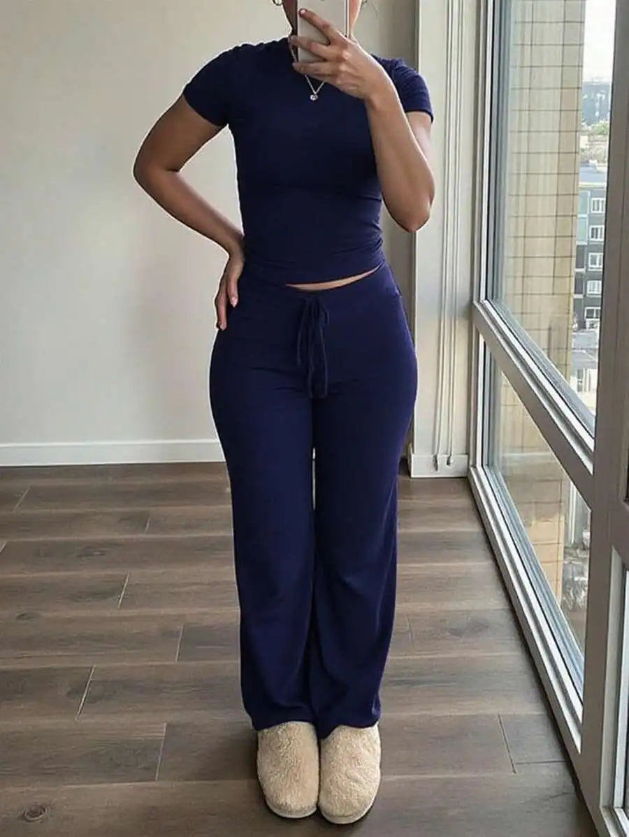Casual Women's Matching Sets Vestido Deportivo Fitness Two Piece