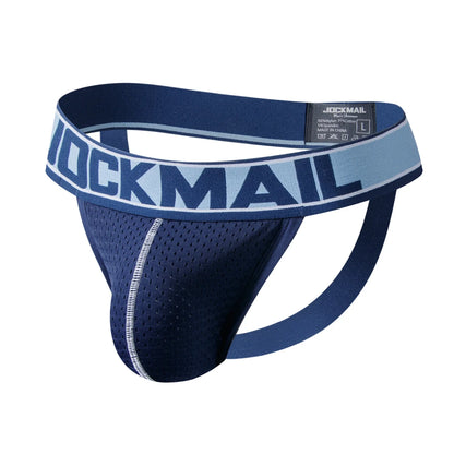 Breathable Jockstrap Men Thong Sexy Underwear Men Brief Gay Male Panties Penis Pouch G String Bikini Sissy Mesh Underpants