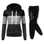 Women’s Colorblock Hooded Tracksuit Set S-3XL