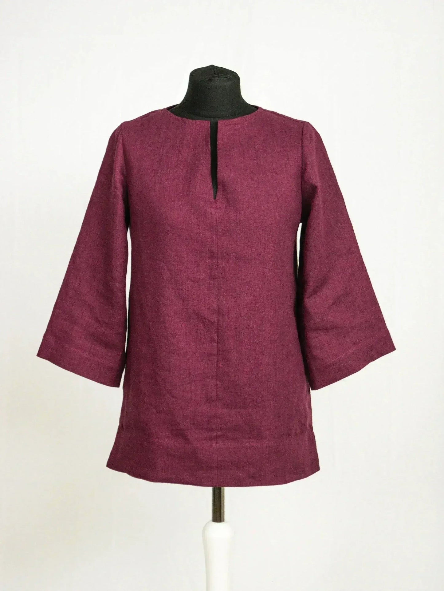 Asphalt Grey Linen Oversize Top – Modern & Comfortable Blouse