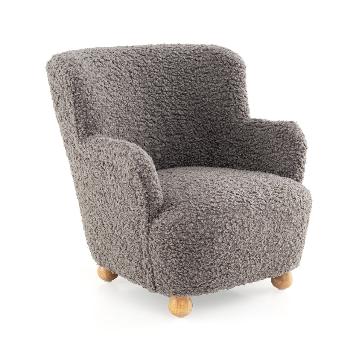 Sherpa Kids Sofa Comfy Toddler Armchair with Solid Rubber Wood Legs