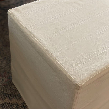 Deluxe Slipcover Upholstered Ottoman