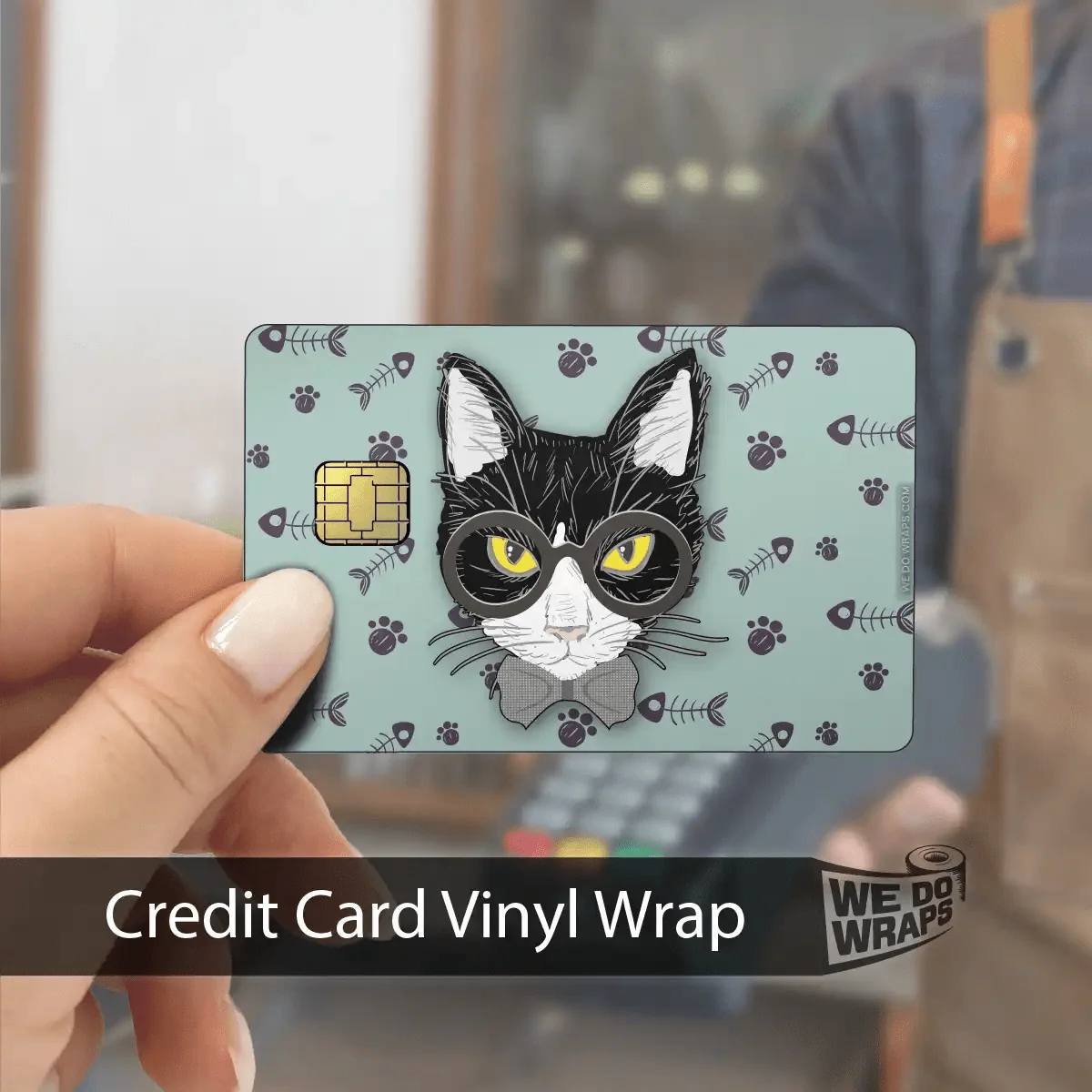 Smart Tuxedo Cat | NFC Key Card Wrap
