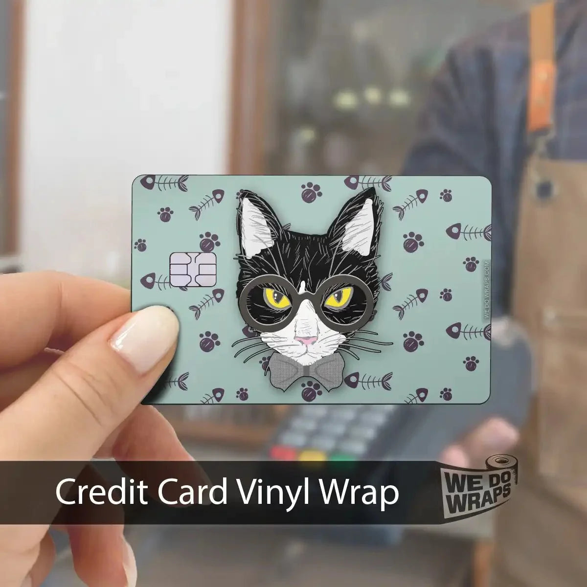 Smart Tuxedo Cat | NFC Key Card Wrap