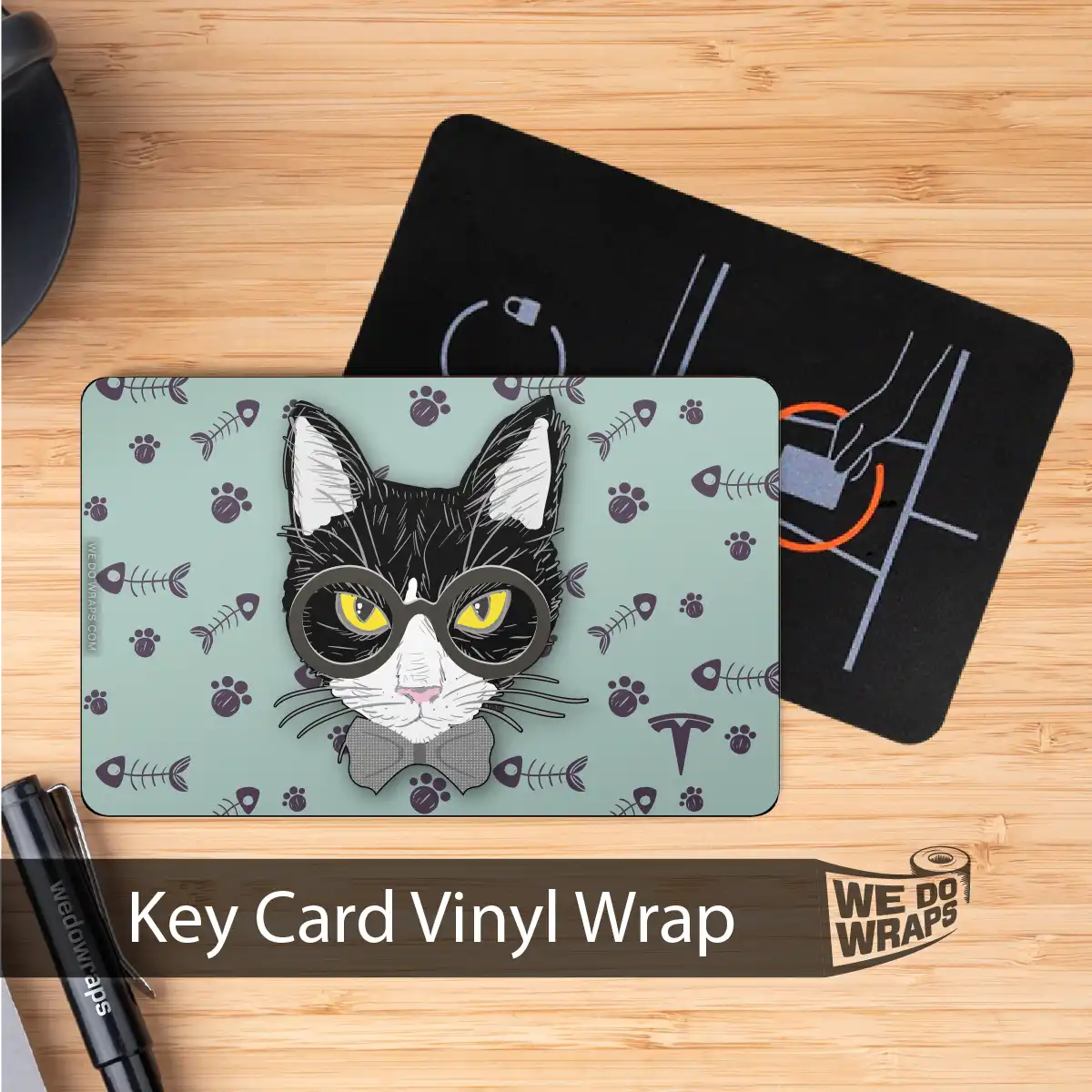 Smart Tuxedo Cat | NFC Key Card Wrap