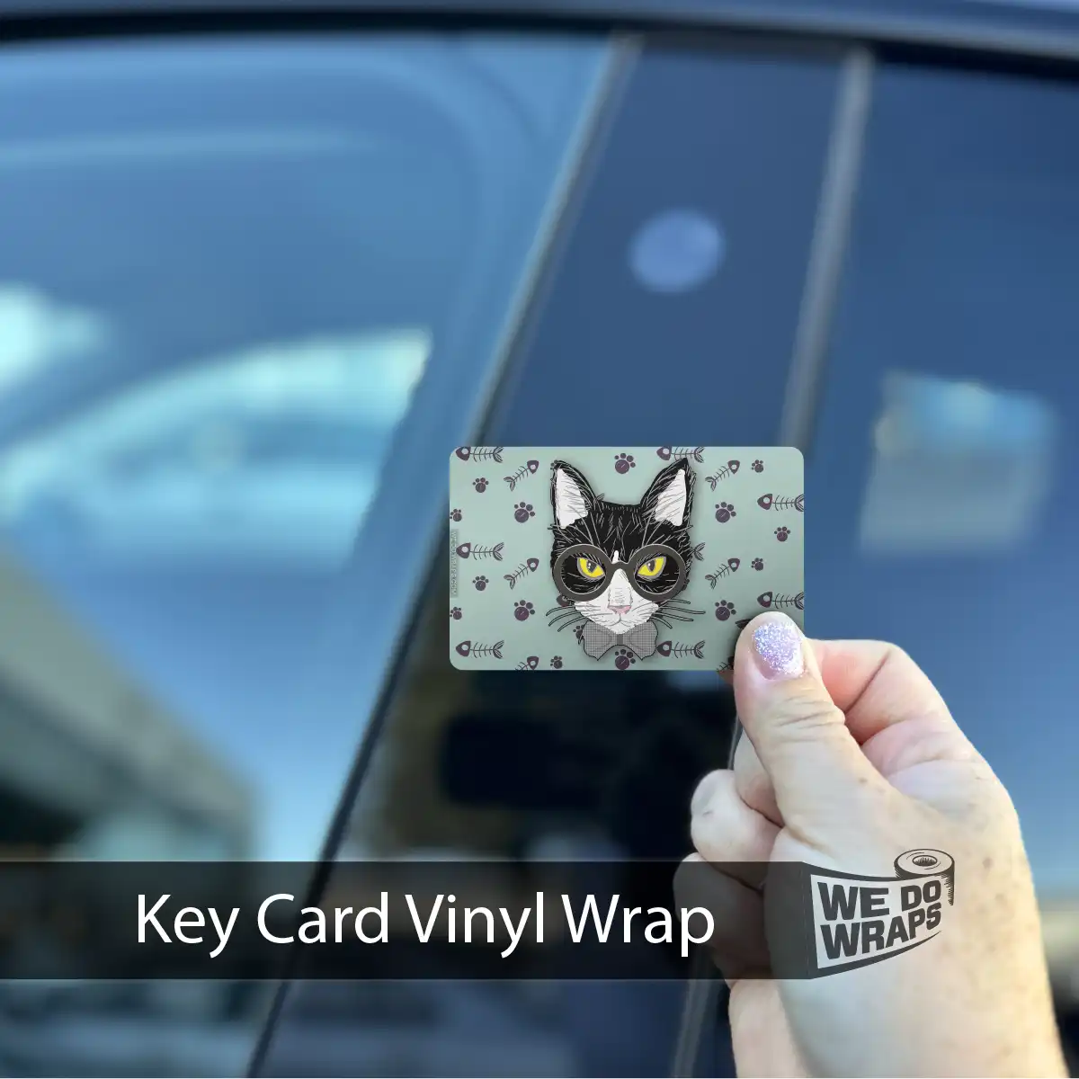 Smart Tuxedo Cat | NFC Key Card Wrap