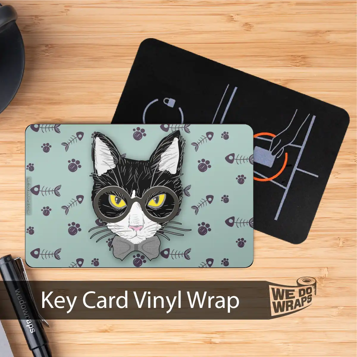 Smart Tuxedo Cat | NFC Key Card Wrap