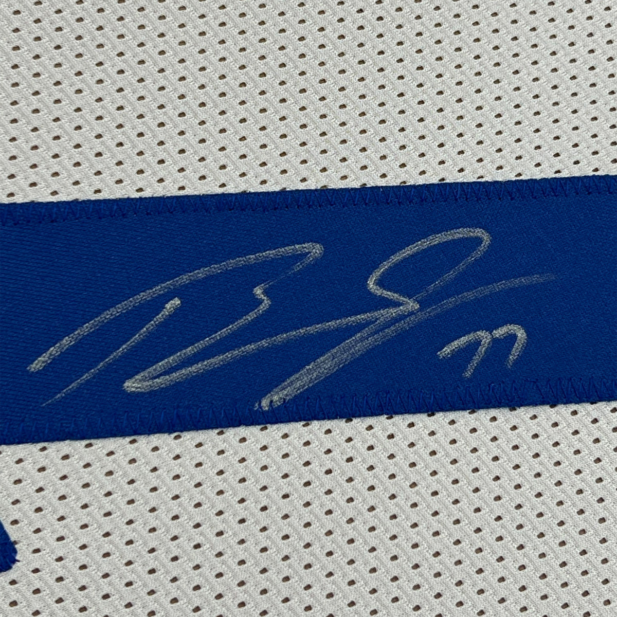 Framed Autographed/Signed Tyron Smith 35x39 Dallas White Football Jersey JSA COA