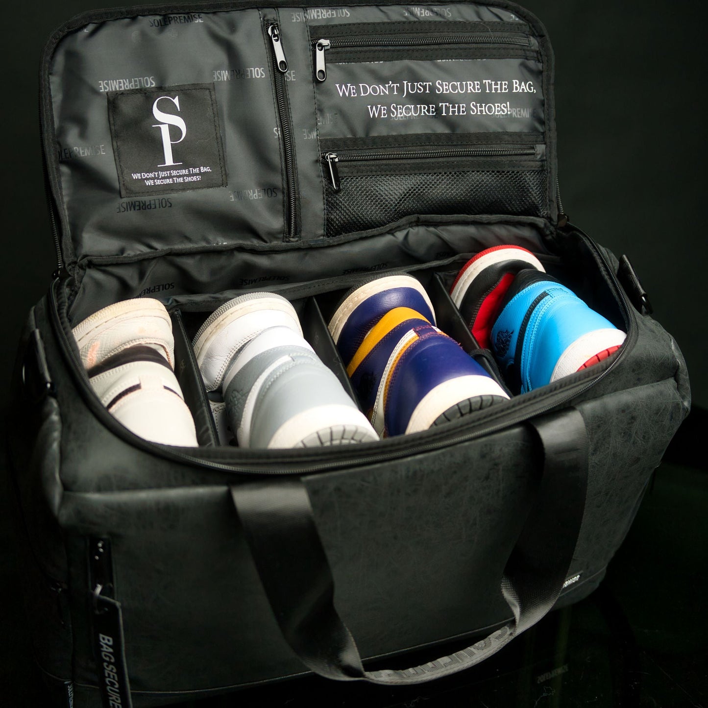 Black Leather Sneaker Duffle