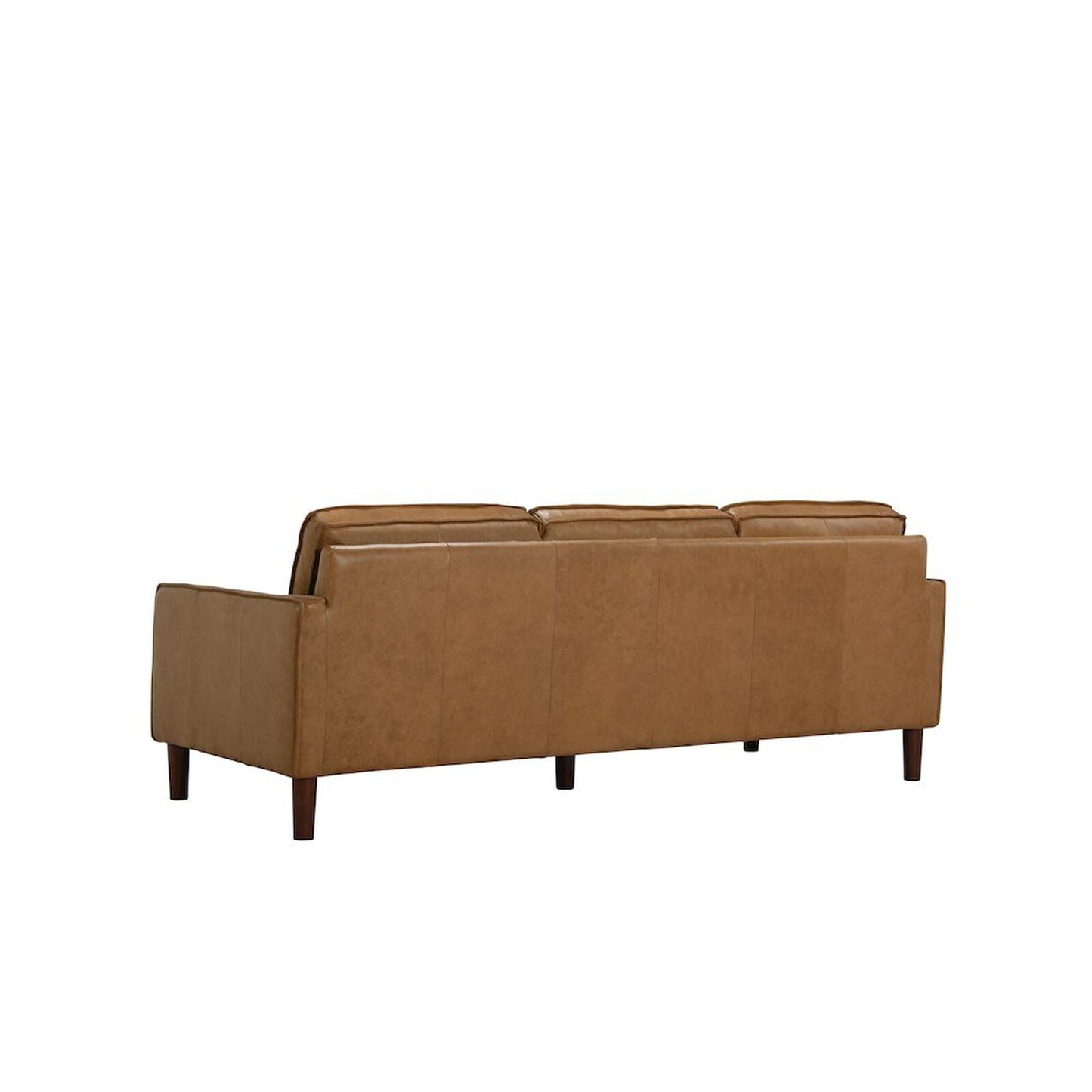 Soria Saddle Brown Top-Grain Leather Sofa